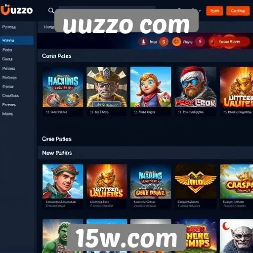 Guia de navegação no site de jogos Uuzzo com